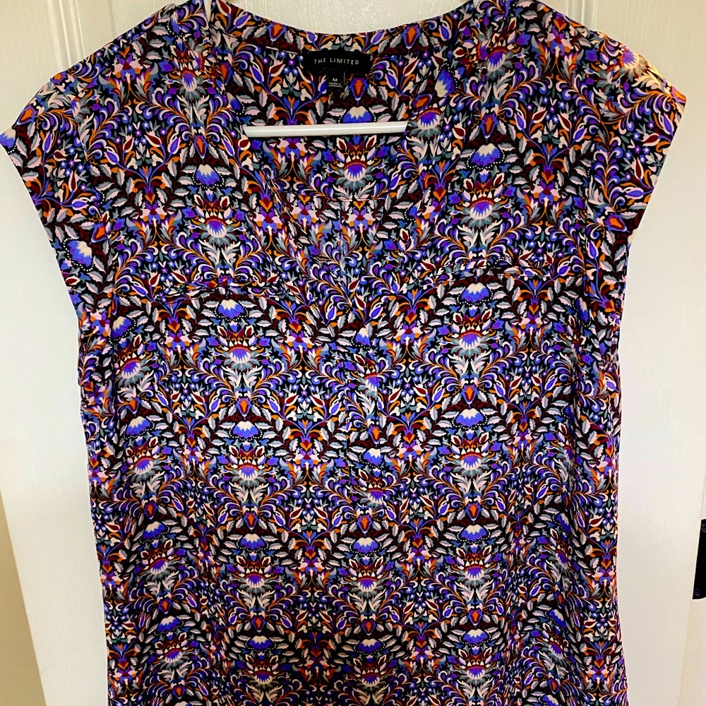 Purple Print Blouse